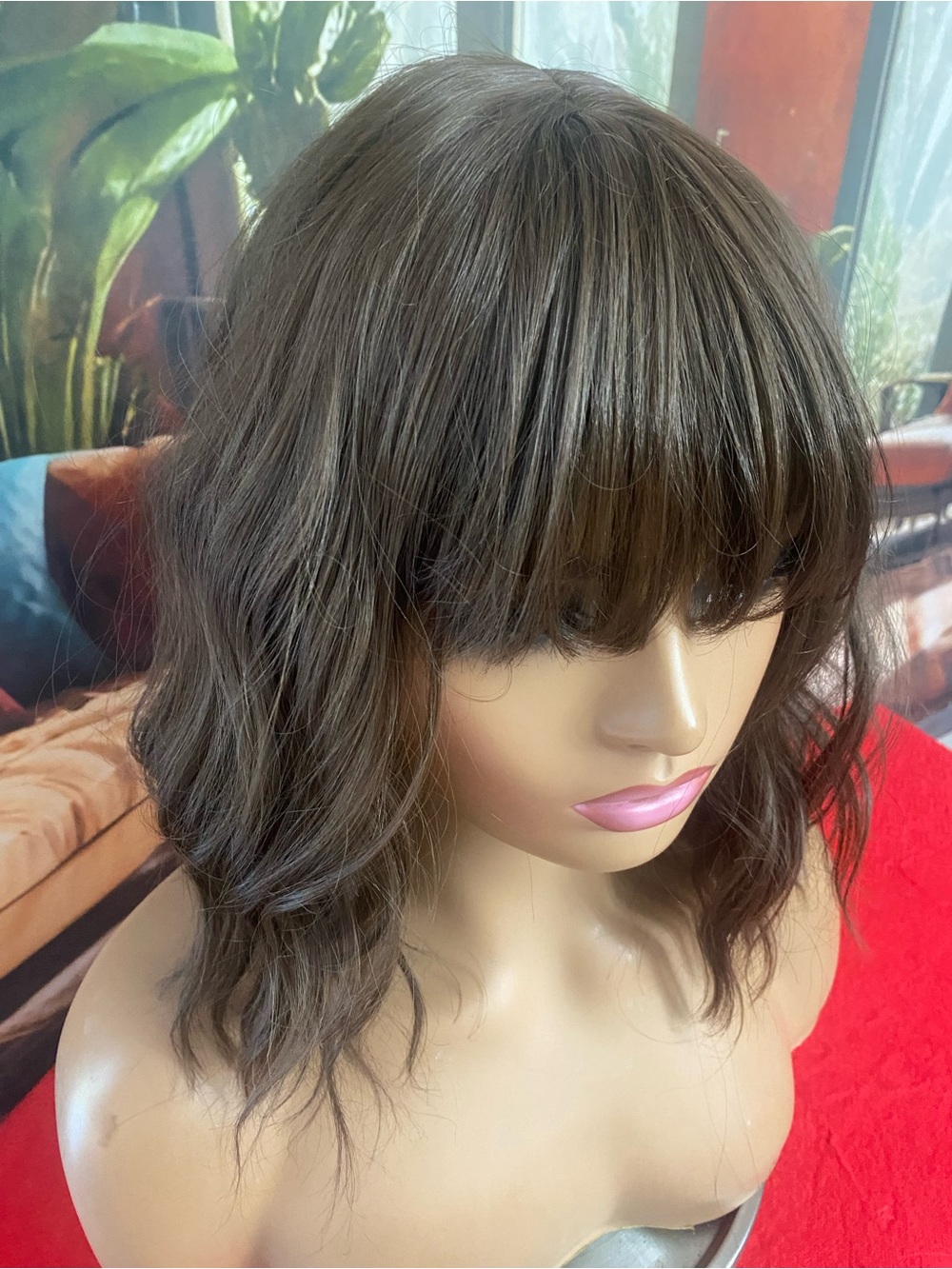 CLEARANCE Natural Brown Wig with Bangs